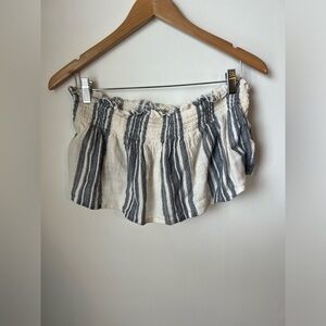 Rip curl Blue and White Seaside Striped Bandeau Top Size Medium